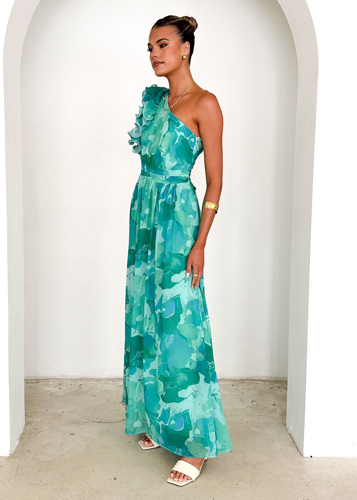 Layana Maxi Dress - Green Rush