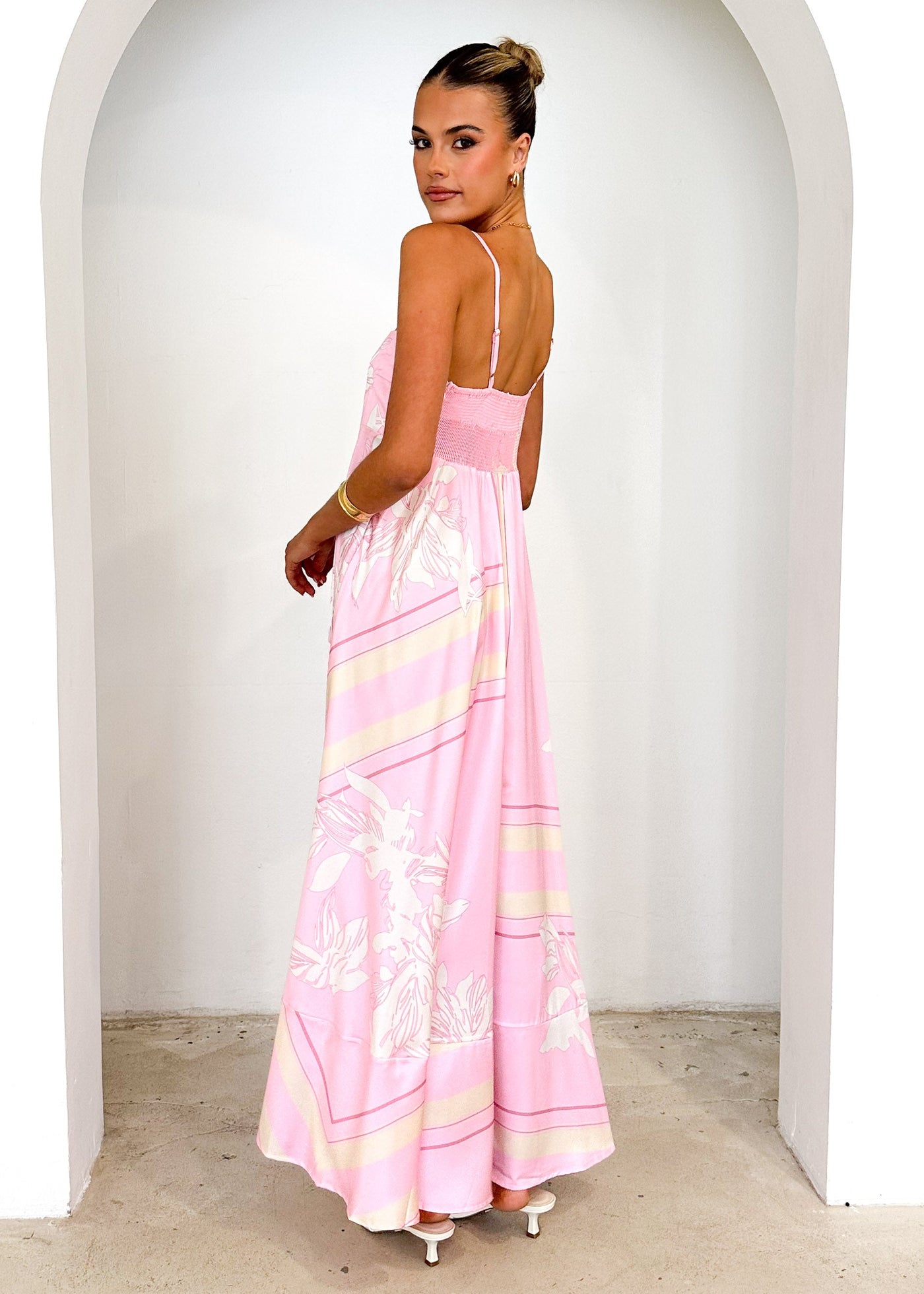 Elide Floral Maxi Dress - Candy Pink