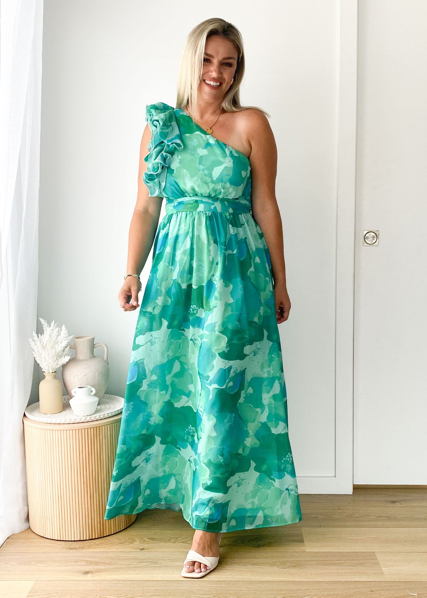 Layana Maxi Dress - Green Rush