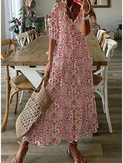 Raya - Elegant Boho Dress with Belly Coverage